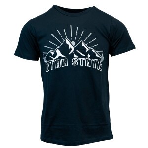 utah state mountain tshirt navy